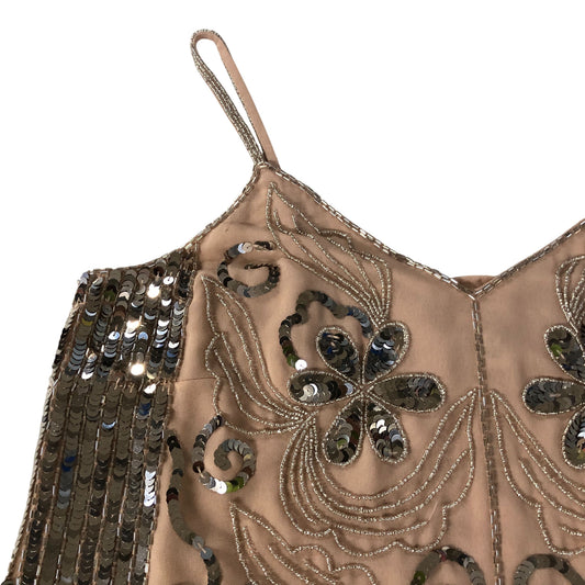 River Island Beaded Cami Top UK12 Women's Pink Floral Embellished Sleeveless