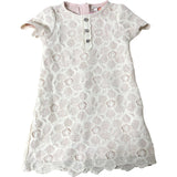 River Island Mini Girls Dress Size 3-4 Years Short Sleeve Lace Pattern