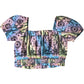 River Island Girls Top 12-18 Months Pink Patterned Short Sleeve Blouse