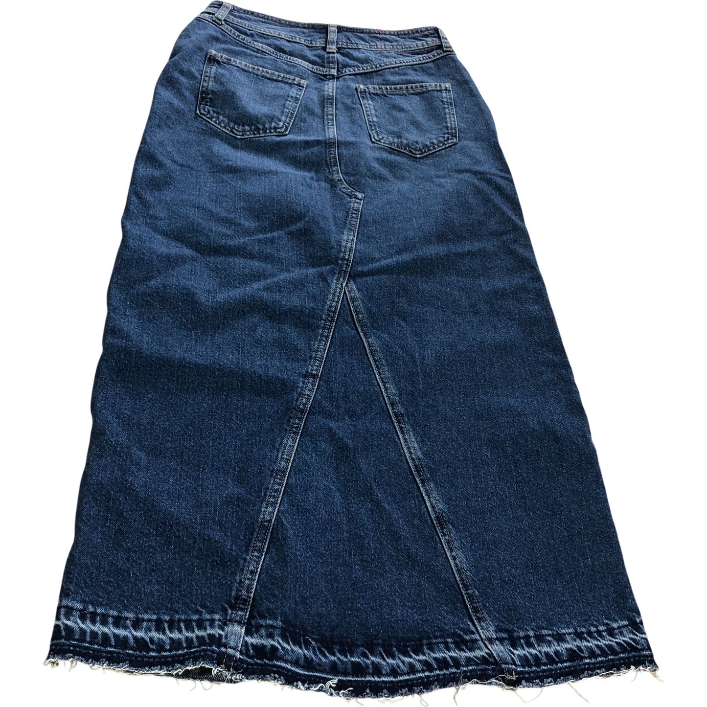 River Island Denim Skirt Size 8 UK Women's Blue Straight Cut Casual Style