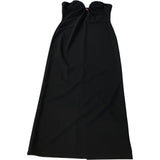 River Island Black Strapless Midi Dress UK12 Women's Sleek Bodycon
