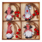 Wooden Gnome Christmas Tree Decorations Set of 12