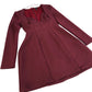 River Island Long Sleeve Dress Women's Burgundy Bodycon Party Dress
