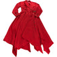 River Island Red Crepe Hanky Hem Shirt Dress Size 8