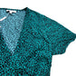 Branded Green Leopard print Wrap Dress - Size 12