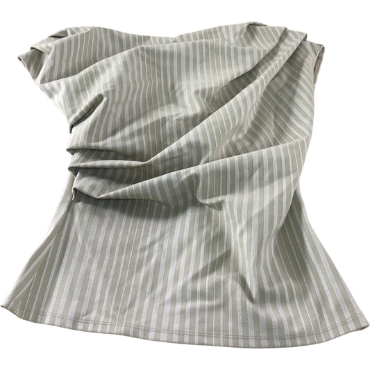 River Island Striped Top UK S Women's Beige