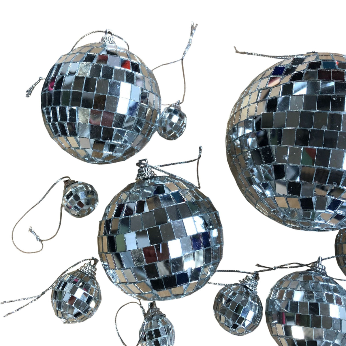 Festive Disco Ball Christmas Ornaments Set