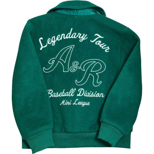 Angel & Rocket Legendary Tour Baseball Division Kid Varsity Jacket 6 Years Green