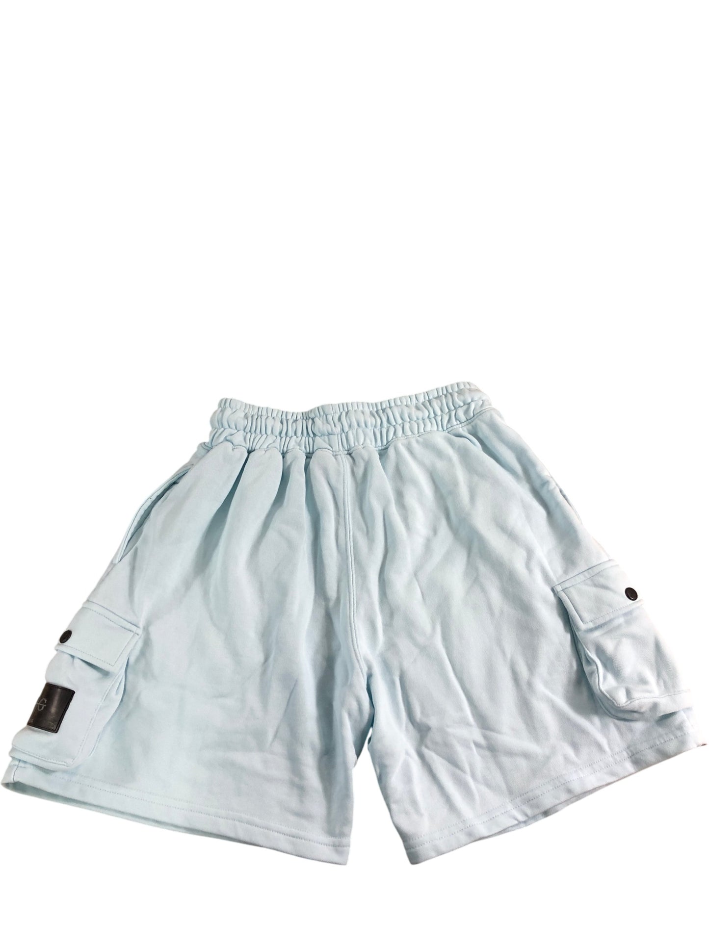 AVANT GARDE Cargo Shorts Men's Light Blue Cotton Blend Breathable Size L