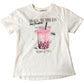 River Island Bubble Tea T-Shirt Kids 18-24 Months White Short Sleeve Graphic