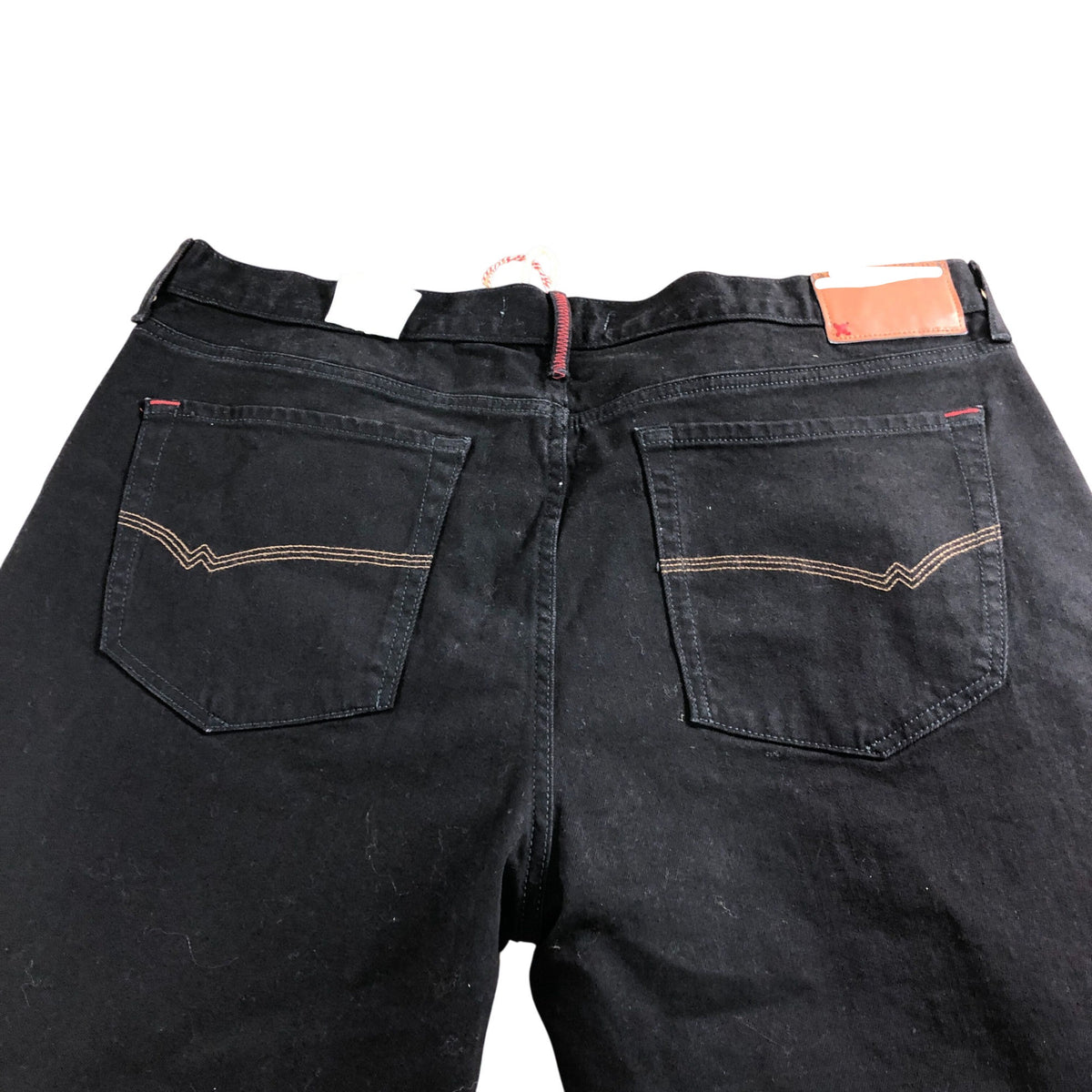 Harwood Straight Jeans 40R Men's Pure Black Cotton Stretch