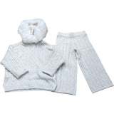 River Island Kids Cream Knitted Cable Knit Jumper & Trousers Set 18-24M
