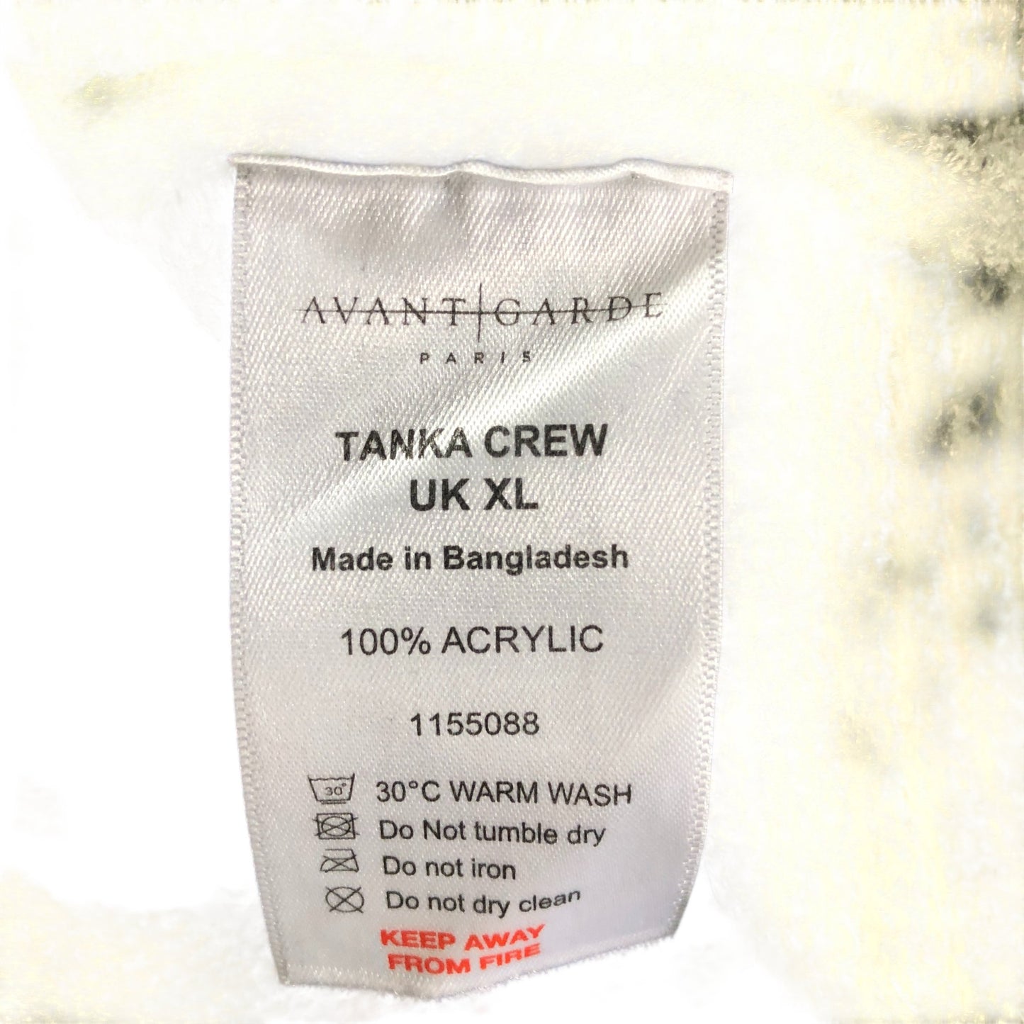 Avant Garde Tanka Crew Jumper Men's Lightweight Knit Green Acrylic XL