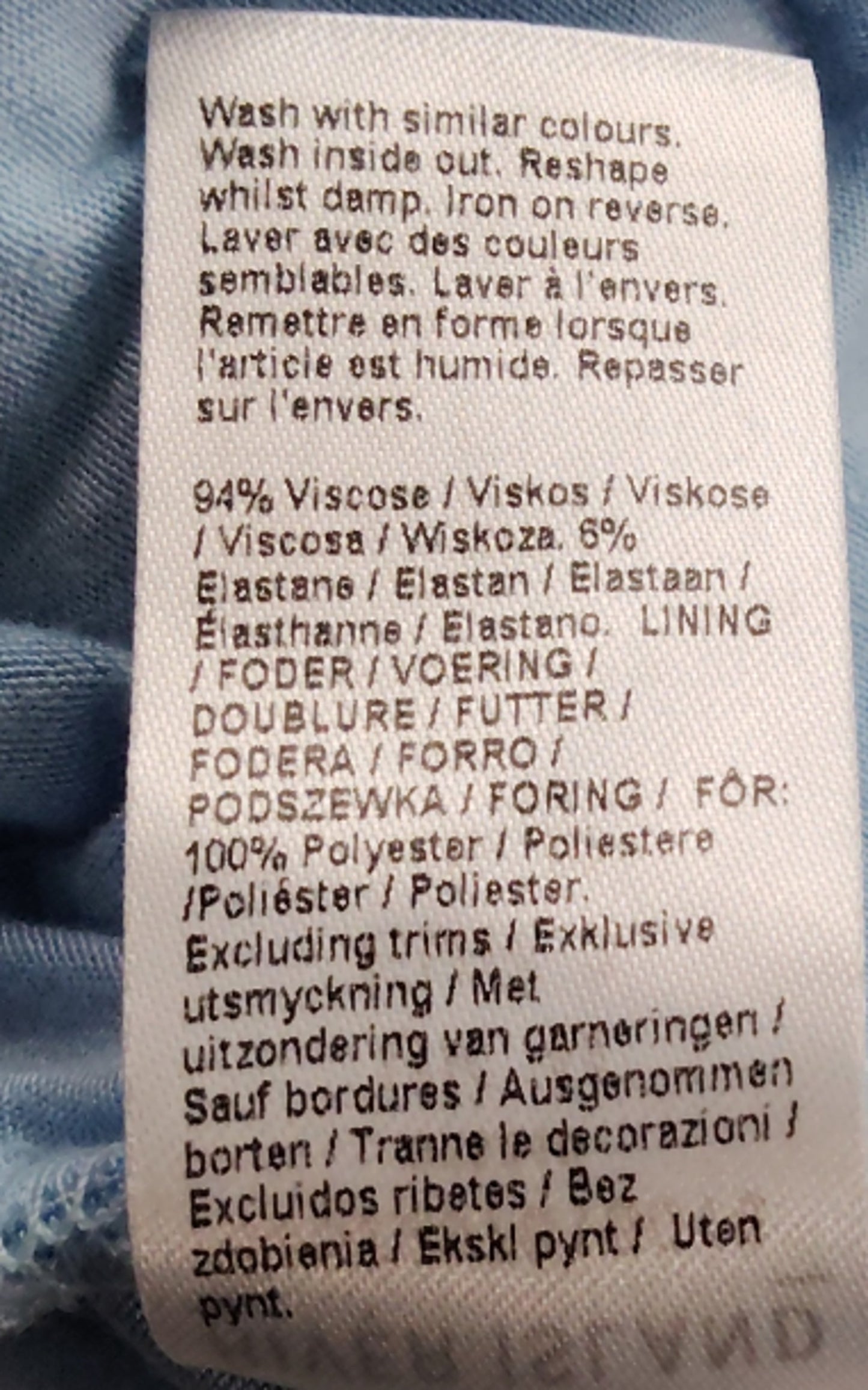 River Island UK10 Women's Blue One Shoulder Top Ruched Side Floral Detail