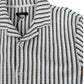 River Island Short Sleeve Shirt M Men's Stripe Pattern Cotton Regular Fit