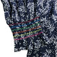 Navy Smocked Jersey Dress - Size 18
