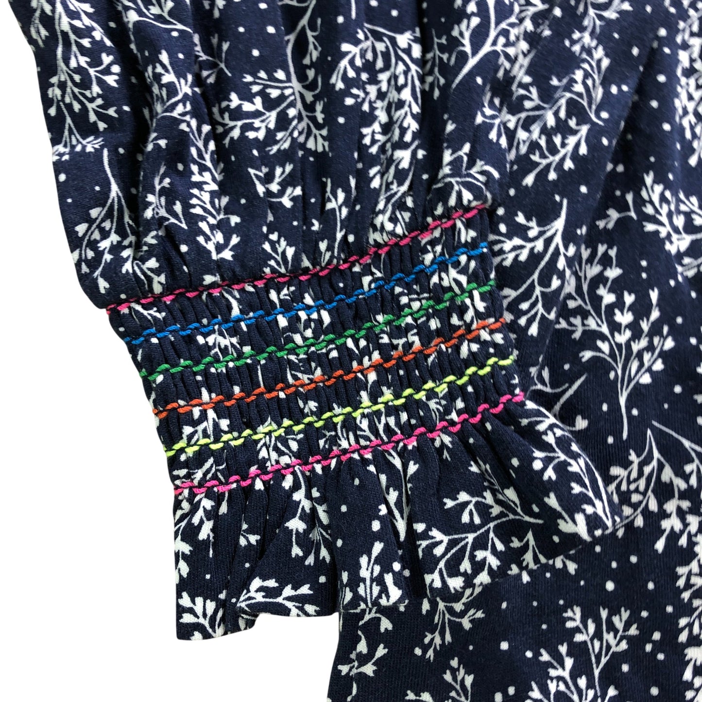 Navy Smocked Jersey Dress - Size 18