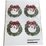 Christmas Wreath Window Clings 4 Sheets