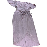 Wrap Dress UK12 Women's Midi Length Pink Viscose Blend Belted