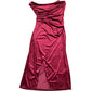 River Island Somewhere To Go Dress Women's Red Velvet Long Evening Gown Size 6