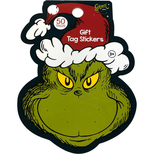 Grinch Gift Tag Christmas Stickers 50 Tags