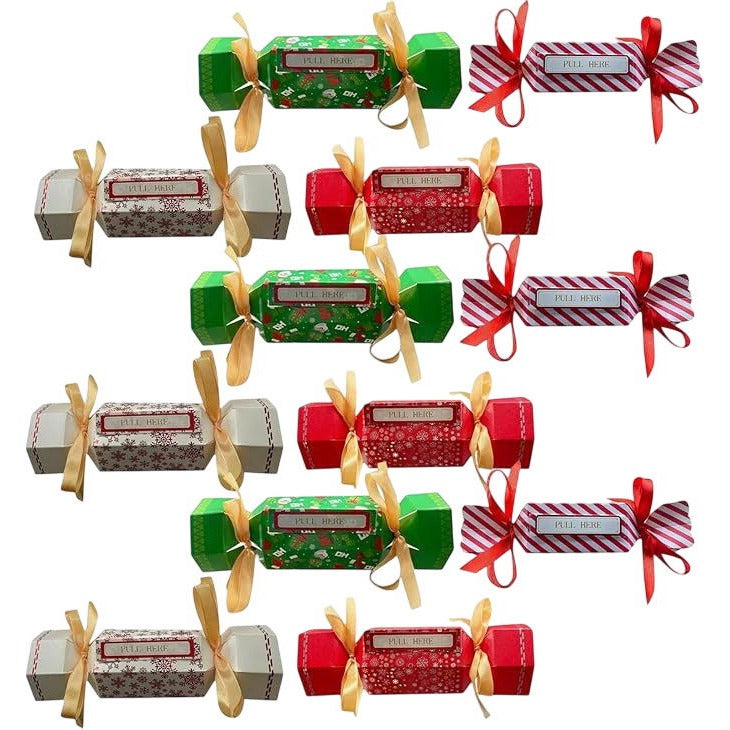 Money Gift Bag Christmas Crackers Set of 12