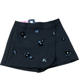 River Island Black Sequin Flower Embellished Skorts Women's