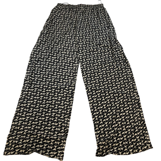 River Island Black And White Geometric Trousers UK8 Women's Lightweight Viscose