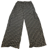 River Island Black And White Geometric Trousers UK8 Women's Lightweight Viscose
