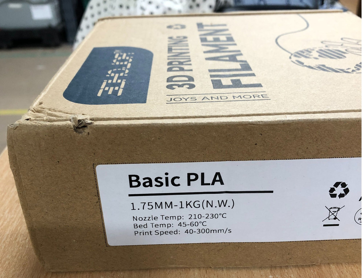 Branded Basic PLA 1KG Fire Engine Red 3D Printer Filament 1.75MM High Quality