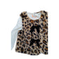 River Island Mini Leopard Print Faux Fur Vest 2-3 Years Girls Cream Animal