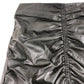 River Island Black Faux Leather Mini Skirt UK8 Women's Ruched