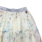 Girls Yellow Floral Layered Tulle Skirt Size 10 Years