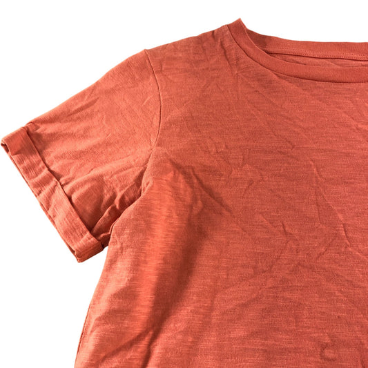 River Island Women's UK8 Coral T-Shirt Short Sleeve Casual Style Top
