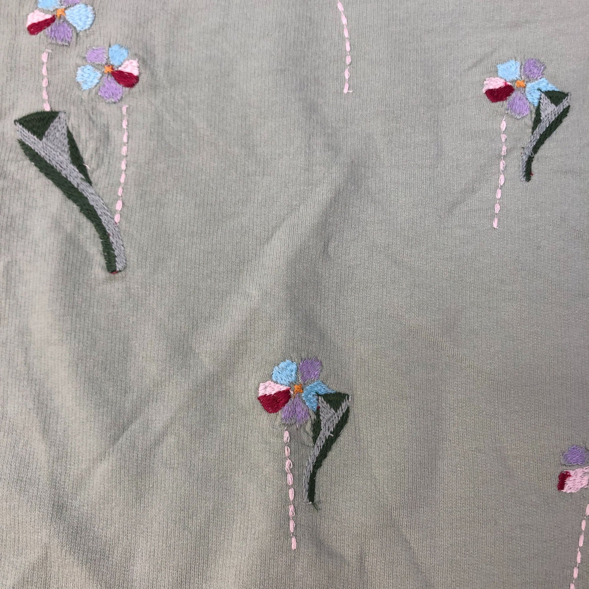 Girls Embroidered Sweatshirt Size 7-8 Years Floral Pattern Long Sleeve
