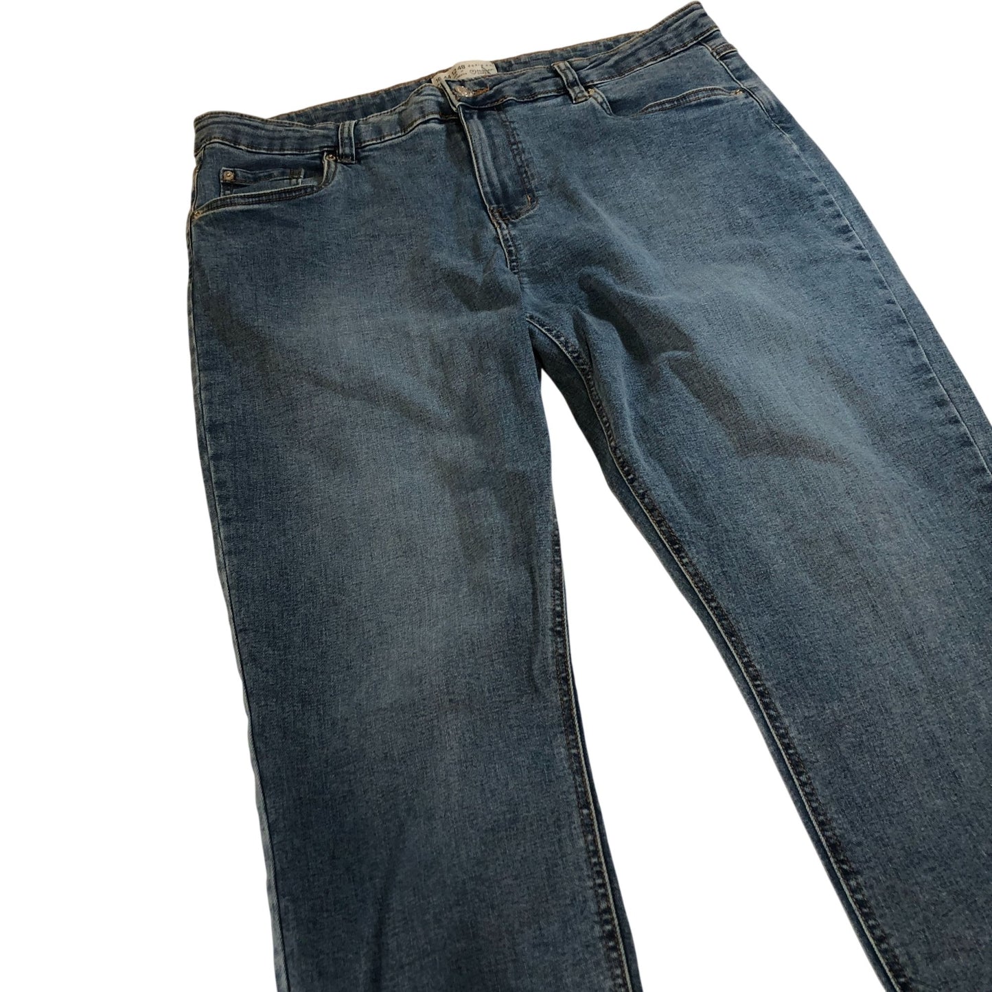 Slim Fit Jeans Women's Light Blue Denim Trousers Uk16