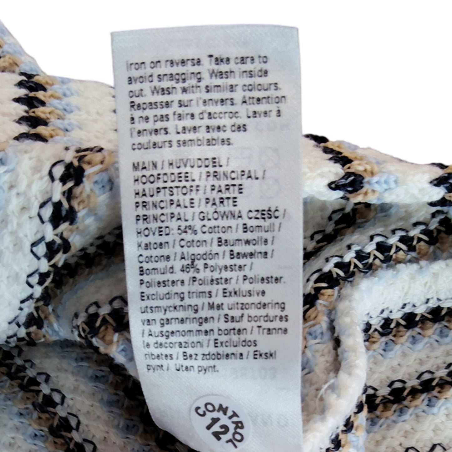 River Island Short Sleeve Shirt M Men's Stripe Pattern Cotton Regular Fit