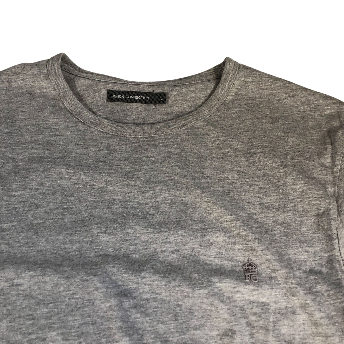 French Connection Grey T-Shirt Men's Size L Short Sleeve Casual Wear