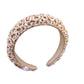 Womens Pearl Embellished Woven Headband Blush Pink Hair Accessory