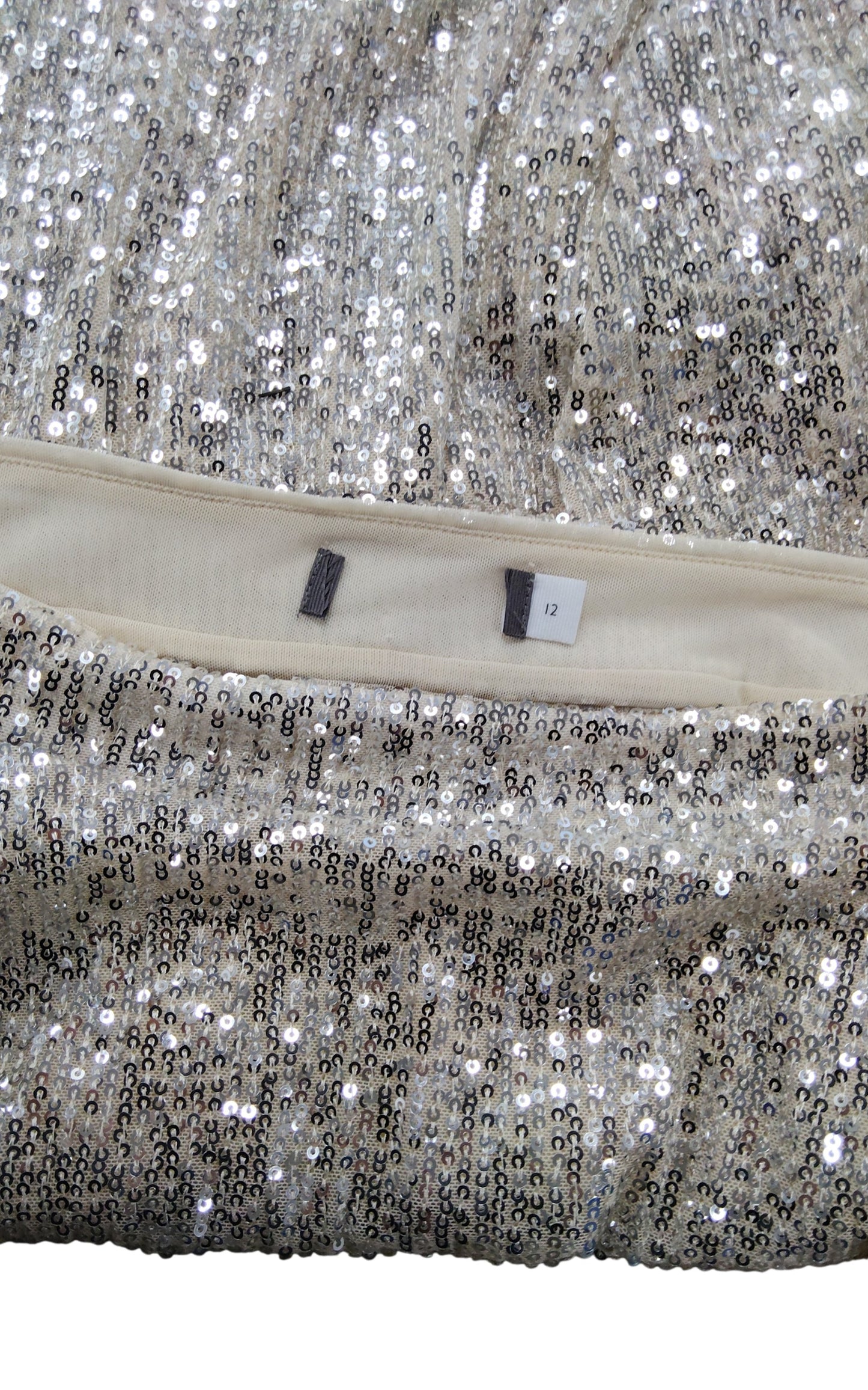 Stunning Sequin Skirt UK12 Women's Party Dress Elegant Gold Glitter Shine