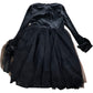 Branded Black Dress UK9 Girls Velvet Tulle Bow Long Sleeve Party