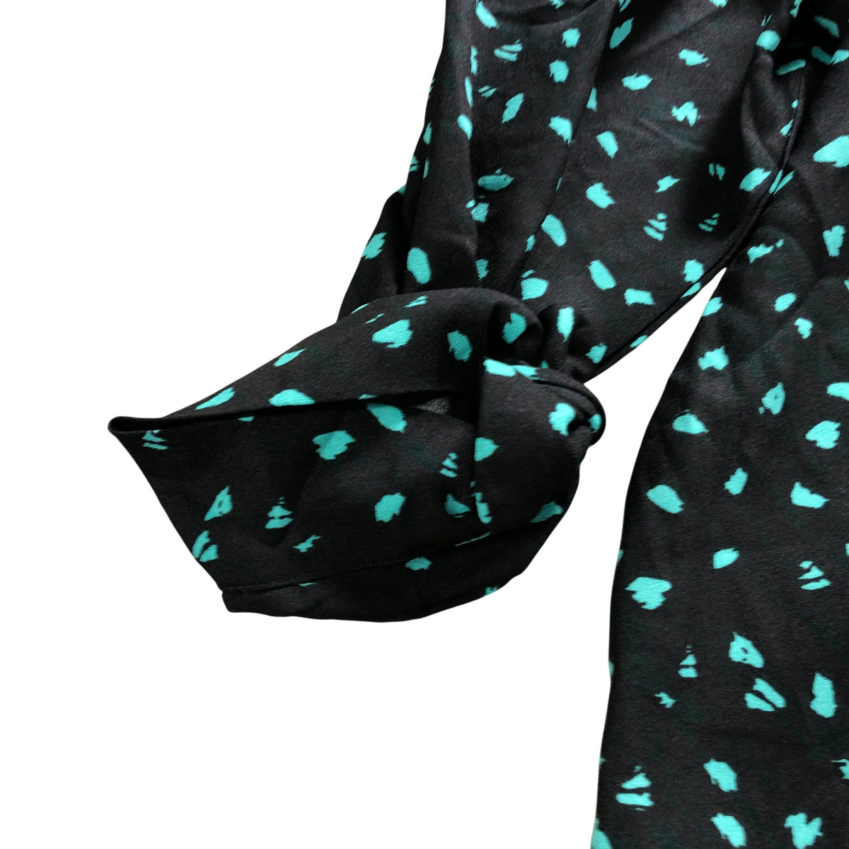 Dancing Leopard 16 Women's Long Sleeve Dress Black Green Printed