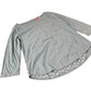 Women's Long Sleeve Top Light Blue Cotton Lace Detail UK12