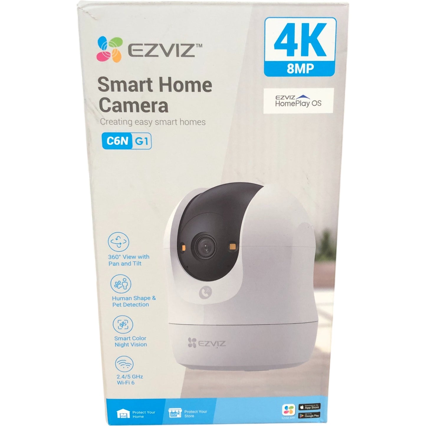 EZVIZ C6N G1 Smart Home Camera 8MP 4K 360 View with Pan and Tilt Feature