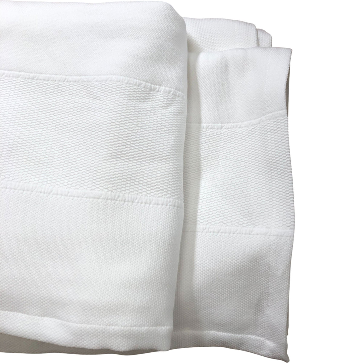 Superking Organic Cotton Blanket 280x260cm White Soft Textured Throw
