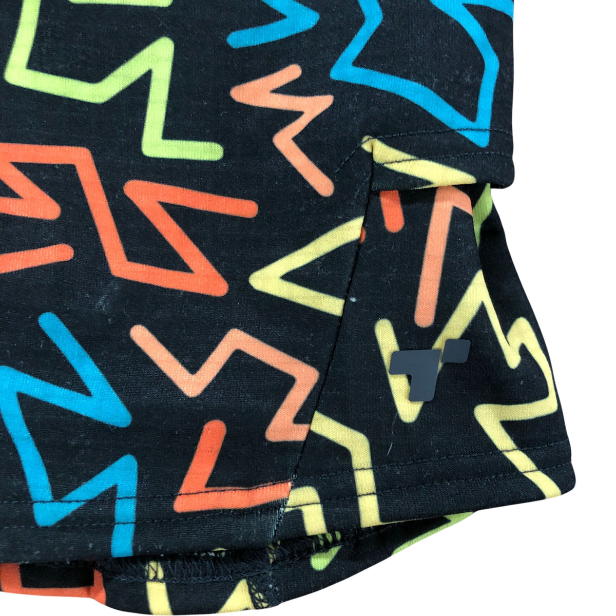 Terramar Kids Ecolator Balaclava One Size Zigzag Pattern Black Multi Color