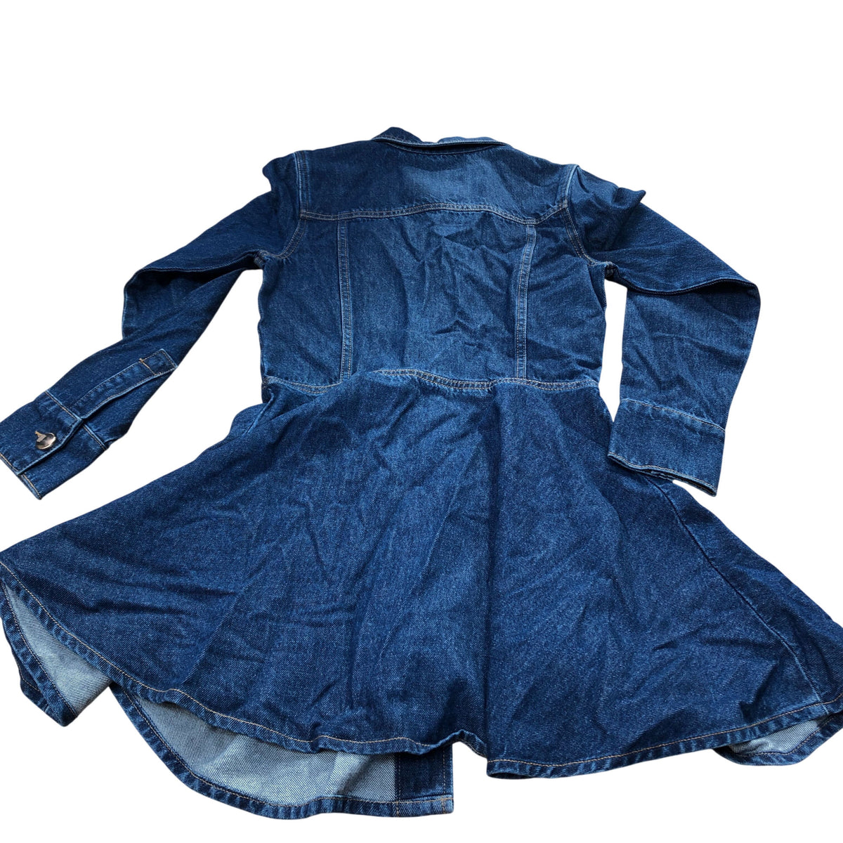 River Island Denim Jacket Dress UK8 Women's Casual Long Sleeve Button Up