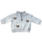 River Island Kids Tracksuit Set Size 0-3 Months Girls Beige With Bear Detail