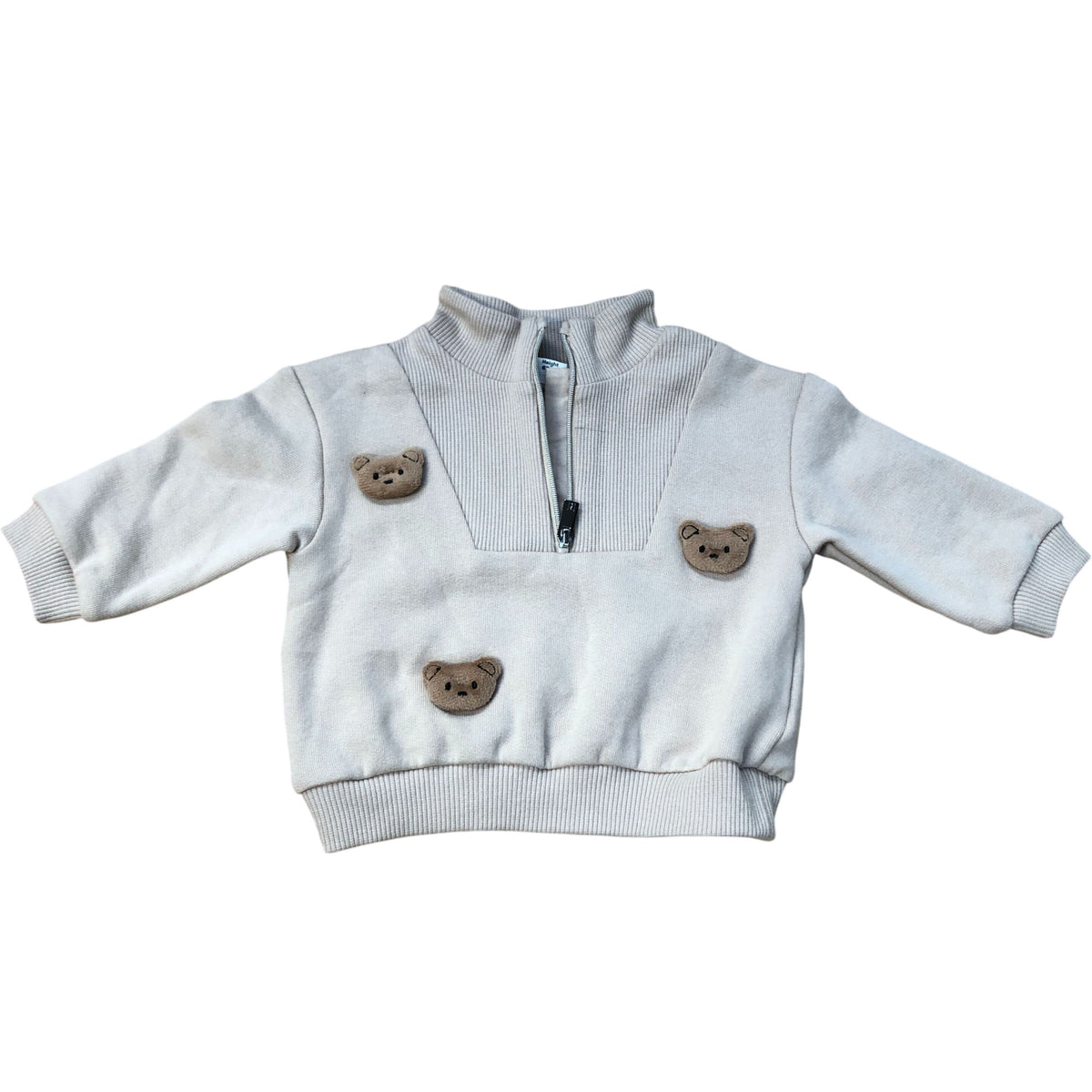 River Island Kids Tracksuit Set Size 0-3 Months Girls Beige With Bear Detail