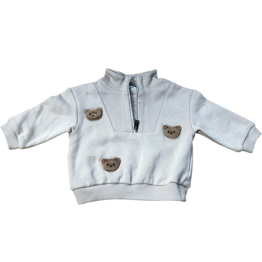 River Island Kids Tracksuit Set Size 0-3 Months Girls Beige With Bear Detail